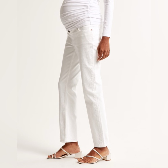 Abercrombie & Fitch Maternity Dark Blue and White Jeans - 2 pairs + bonus shirts - Picture 7 of 11